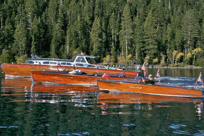 THUNDERBIRD WOOD BOAT LAKE TAHOE ANTIQUE COLLECTIBLE ICONIC MAHOGANY YACHT STEVE LAPKIN H2OMARK WOODEN LODGE HACKER CRAFT RUNABOUT SPEED POWER 